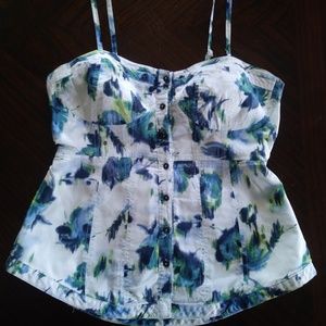 Blue corset style top